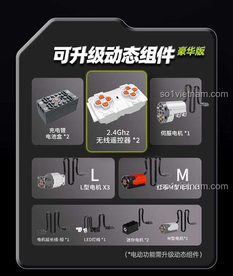 Bộ nâng cấp động cơ và điều khiển từ xa cho bộ lắp ghép Lamborghini Purple Bull Supercar GULY 10635