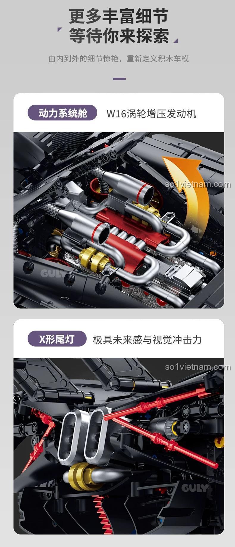 Bánh xe tùy chỉnh của siêu xe Bugatti Chiron GULY 10643, thiết kế độc đáo