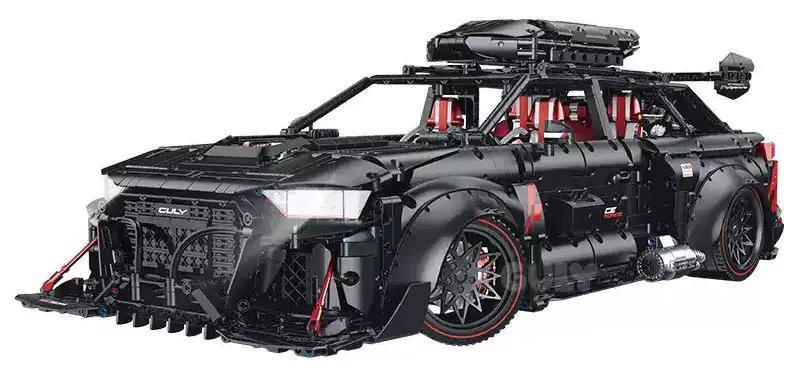 Mô hình xe đua Audi RS6 Performance 1:8 tỷ lệ 10645 của GULY, bộ lắp ghép xe thể thao hiệu suất cao, đồ chơi xây dựng cho bé trai 8 tuổi, có đèn LED và điều khiển từ xa