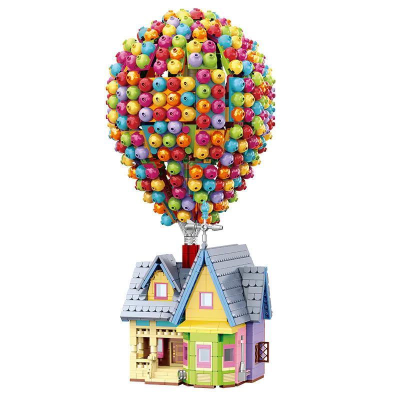 Mô hình Ngôi nhà bay GULY 60503 với khinh khí cầu khổng lồ đầy màu sắc, đồ chơi lắp ghép cho bé 8 tuổi