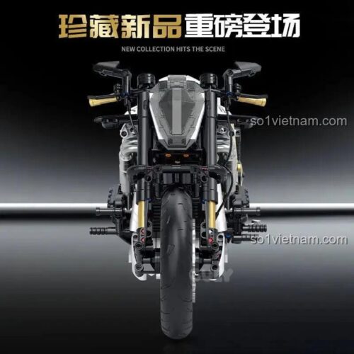 Mô tô Tốc độ Cao Raceforge GULY 60522 mặt trước, bộ lắp ghép mô tô tốc độ cao, đồ chơi mô hình xe mô tô, đồ chơi sáng tạo cho bé trai 14 tuổi, giá tốt