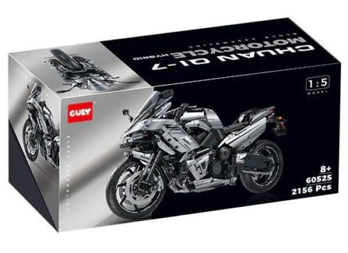 Bộ lắp ghép mô tô Kawasaki GULY 60525 tỉ lệ 1:5, 2156 mảnh, dành cho bé trai 8 tuổi, mô hình chi tiết tốc độ kinh hoàng