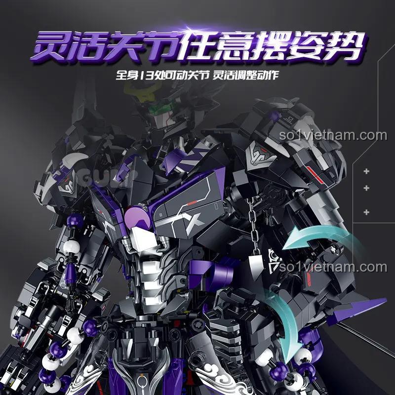 Khớp linh hoạt của Mô hình Tề Thiên Đại Thánh GULY 80505, cho phép tạo nhiều tư thế độc đáo, đồ chơi mô hình giá rẻ.