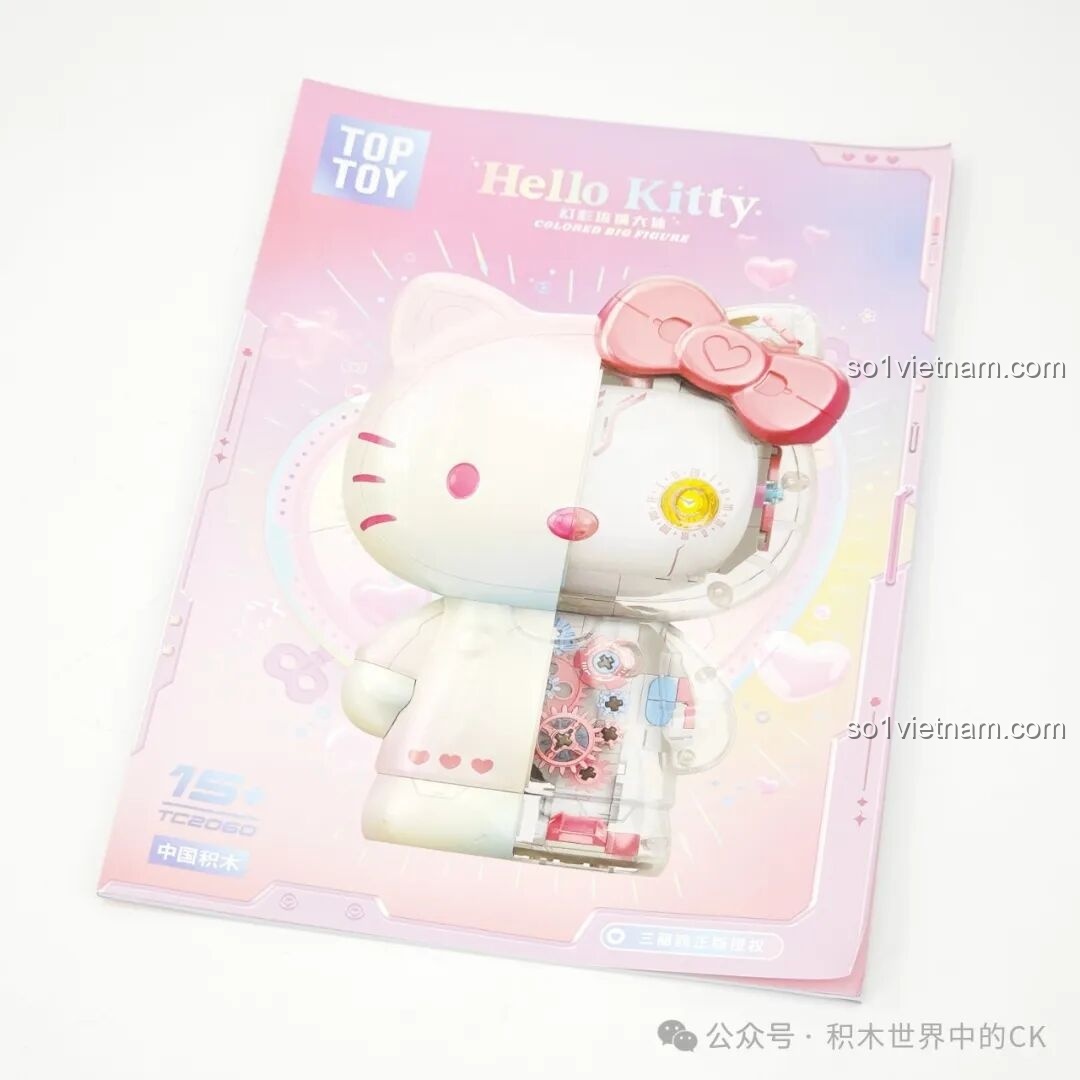 Sách hướng dẫn lắp ráp mô hình Hello Kitty Bạc Kim Đại Thể TOP TOY