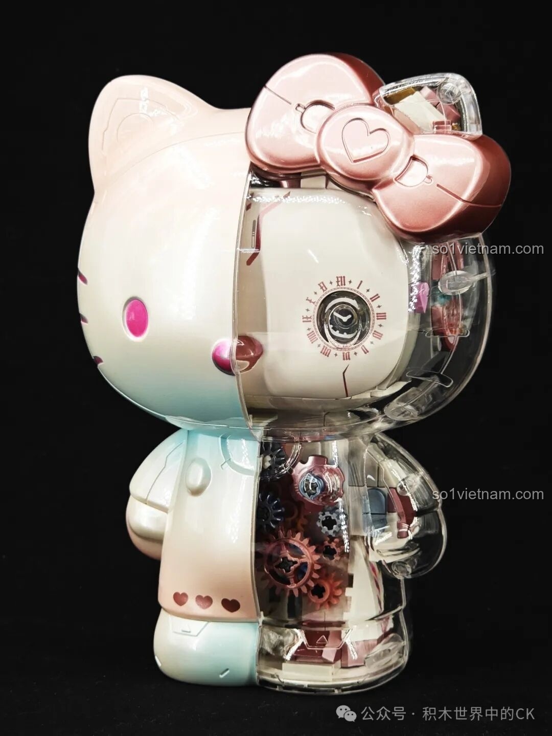 Quá trình lắp ráp mô hình Hello Kitty Bạc Kim Đại Thể TOP TOY - chi tiết máy
