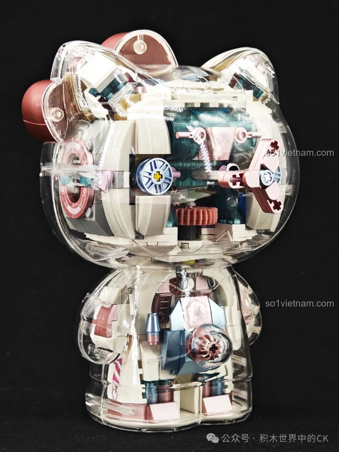 Quá trình lắp ráp mô hình Hello Kitty Bạc Kim Đại Thể TOP TOY - chi tiết máy