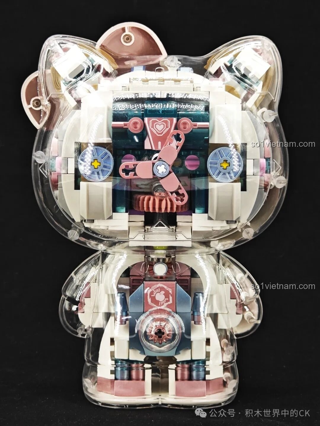Quá trình lắp ráp mô hình Hello Kitty Bạc Kim Đại Thể TOP TOY - chi tiết máy