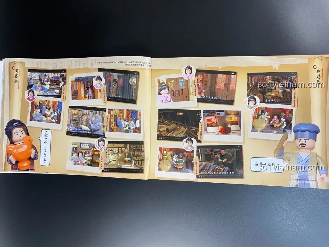 Sách hướng dẫn bộ xếp hình Pantasy 86221 với nhiều hình ảnh gợi nhớ về bộ phim Võ Lâm Ngoại Truyện.