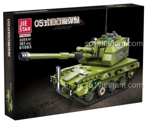 Hộp đồ chơi mô hình JIE STAR 61063 Pháo tự hành PLZ-05, món quà chất lượng cao cho con trai.