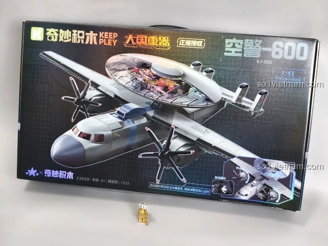 Hộp đồ chơi lắp ráp Keeppley 23039 Mô hình máy bay cảnh báo sớm KJ-600 với hình ảnh sản phẩm nổi bật