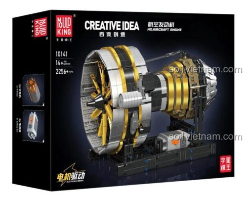 Hộp đồ chơi mô hình Động cơ Máy bay Mould King 10141, STEM toy 2256 chi tiết, quà tặng sáng tạo cho bé trai.