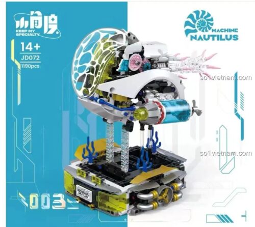 Hộp đựng bộ lắp ghép Máy Nautilus JD072, 小角度, 1190 chi tiết, Độ tuổi 14+