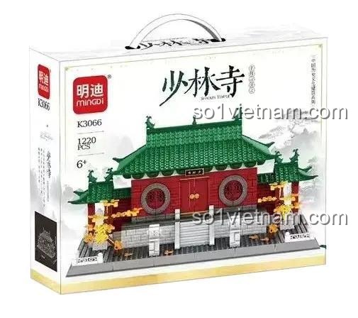 Hộp đựng bộ lắp ghép MingDi K3066 Kiến trúc Trung Hoa Thiếu Lâm Tự 1220 mảnh