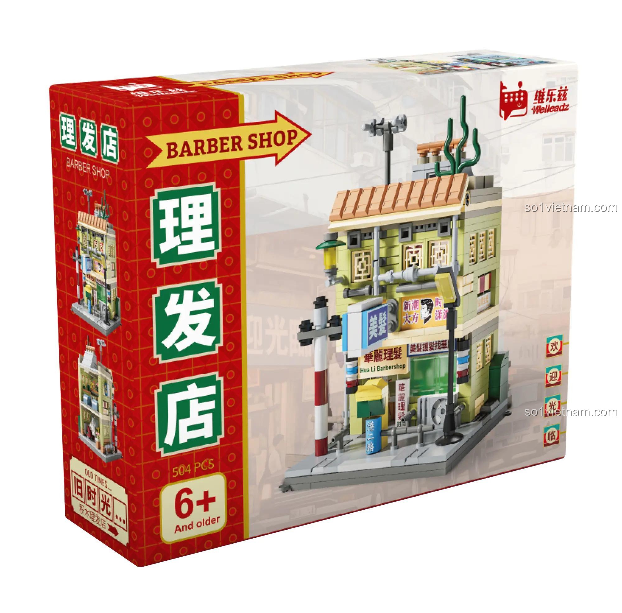 Hộp đựng bộ lắp ghép Welleadz 6103 Tiệm Cắt Tóc