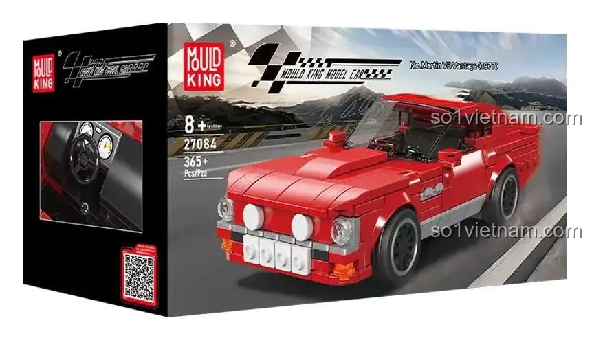 Hộp đựng bộ lắp ráp MouldKing 27084 Aston Martin V8 Vantage 1977, 365 chi tiết, cho bé 8 tuổi