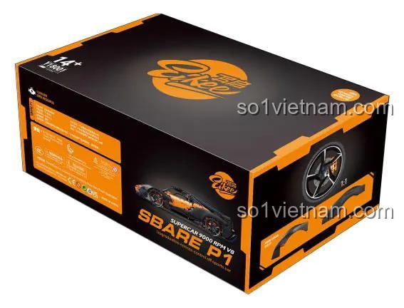 Hộp đựng bộ lắp ghép siêu xe Sabre P1 EIKEE Y18001, đồ chơi xây dựng cho bé trai 14 tuổi, tốc độ đỉnh cao