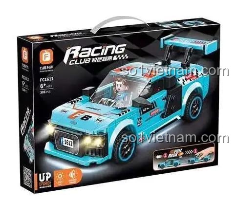 Hộp đựng bộ lắp ghép xe đua tốc độ Forange FC1612, 306 chi tiết, phù hợp cho bé trai 6 tuổi, giá tốt