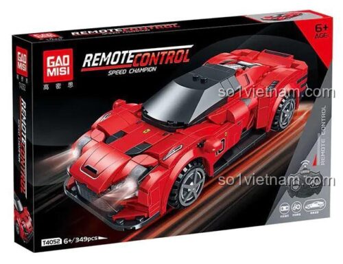 Hộp đựng bộ đồ chơi siêu xe Ferrari đỏ điều khiển từ xa GAO MISI T4052
