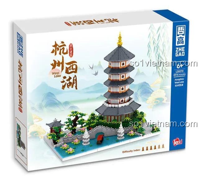 Hộp đựng mô hình kiến trúc Hàng Châu Tây Hồ ZHEGAO LZ8270