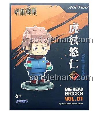 Hộp đựng mô hình Yuji Itadori Big Head Bricks 01 của Yolopark