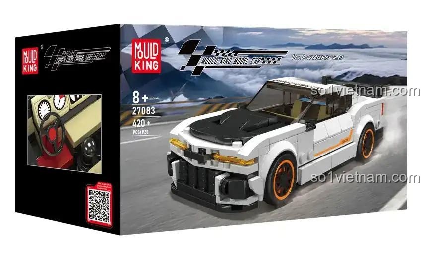 Hộp đựng MouldKing 27083 Siêu xe Chevrolet Camaro, bộ đồ chơi lắp ráp xe đua cho bé trai 8 tuổi