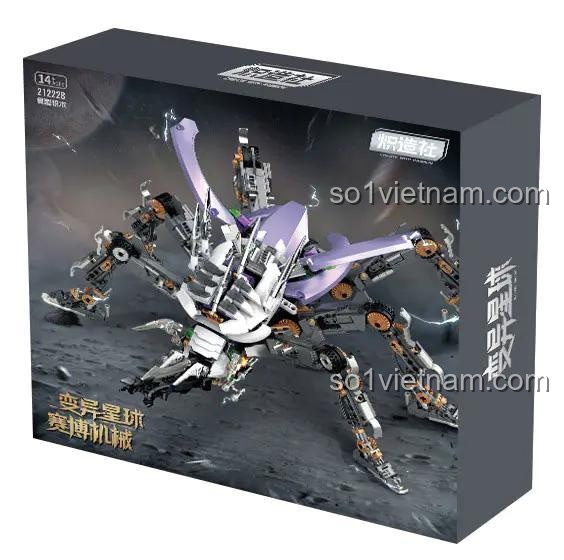 Hộp đựng bộ lắp ghép robot bọ hung 炽造社 212228, đồ chơi sáng tạo cho bé trai 14 tuổi, mô hình robot côn trùng khổng lồ 1469 mảnh