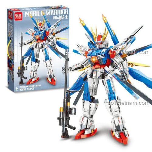 Hộp đựng bộ đồ chơi Cường Tập Cơ Giáp K2036 của hãng 明迪minGDi/磊宝LEIBAO, đồ chơi lắp ráp robot biến hình 707 mảnh