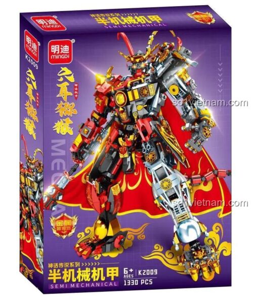 Hộp đựng bộ lắp ghép Robot Lục Nhĩ Hầu MingDi K2009, đồ chơi mô hình cho bé 6 tuổi