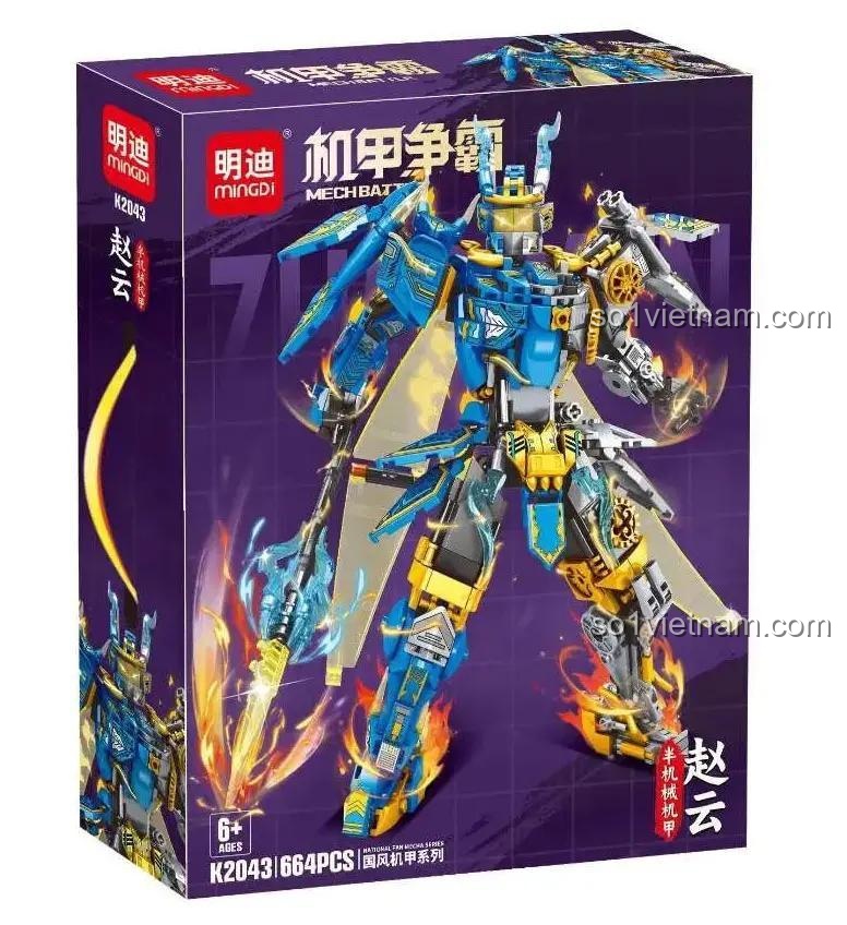 Hộp đựng Robot Triệu Vân MechBattle Mindi K2043 664 Mảnh