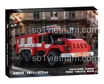 Hộp đựng bộ lắp ghép xe cứu hỏa Ural 4320 6x6 cổ điển Xbert 66024