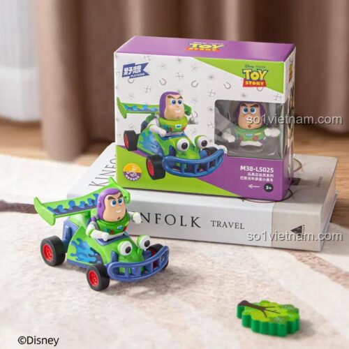 Hộp đựng xe đua Buzz Lightyear, đồ chơi lắp ghép cho bé 3 tuổi, xe đua nhân vật hoạt hình Buzz Lightyear, bộ lắp ghép 7 chi tiết, giá tốt