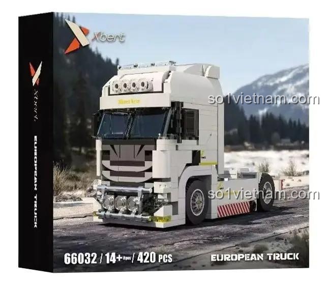 Hộp đựng bộ lắp ráp xe tải Châu Âu Xbert 66032, 420 chi tiết, 14+
