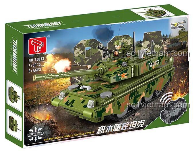 Hộp đựng bộ đồ chơi xe tăng điều khiển từ xa 99A Tailele T4033