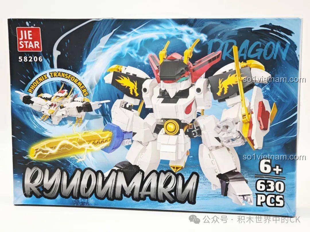 Hộp JIESTAR 58206 Ryuomaru với hình ảnh Rồng và Phượng Hoàng ấn tượng