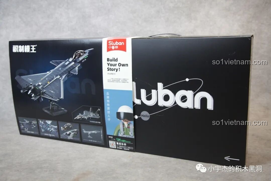 Thiết kế hộp kéo tiện lợi của bộ lắp ghép Sluban J-20 M38-B1187 Tiêm Kích Tàng Hình Sơn Kim Loại, giúp dễ dàng mở và bảo quản.