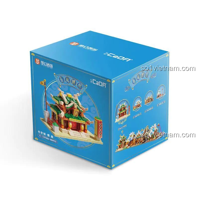 Hộp sản phẩm bộ lắp ghép Mộng Ảo Tây Du: Trường An Thành Tiêu Cục CaDA C67003, đồ chơi sáng tạo cho bé 8 tuổi