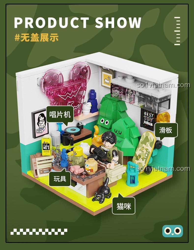 Chi tiết mô hình bộ đồ chơi lắp ghép Hộp Sáng Tạo ITOYZ Liên Minh X-BOX AREA-X AD0002