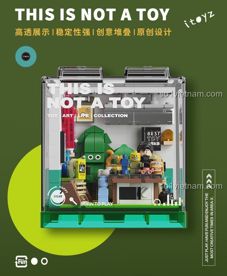 Mô hình đầy đủ bộ đồ chơi lắp ghép Hộp Sáng Tạo ITOYZ Liên Minh X-BOX AREA-X AD0002