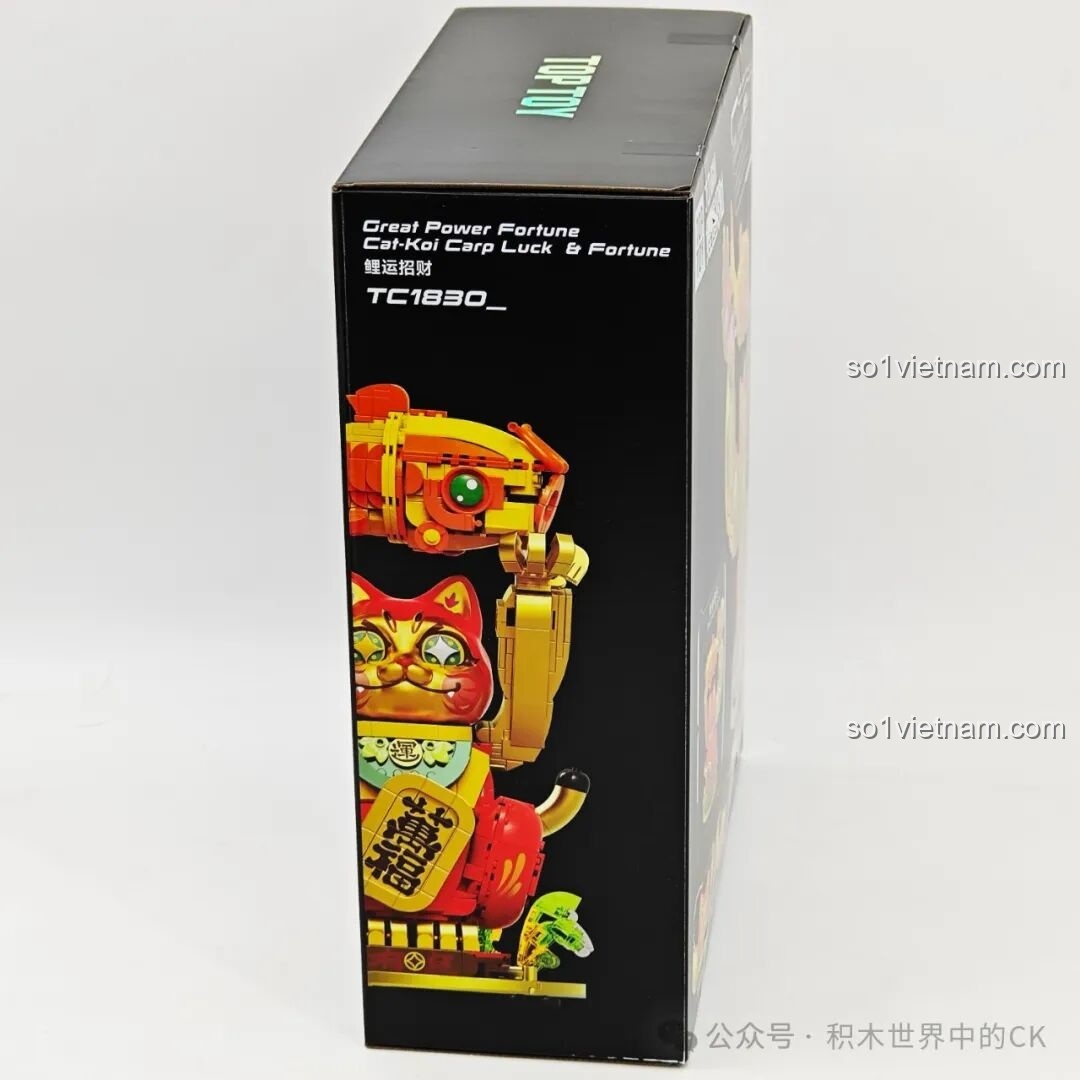 Mặt sau hộp TOP TOY TC1830 giới thiệu các chi tiết và tính năng của sản phẩm