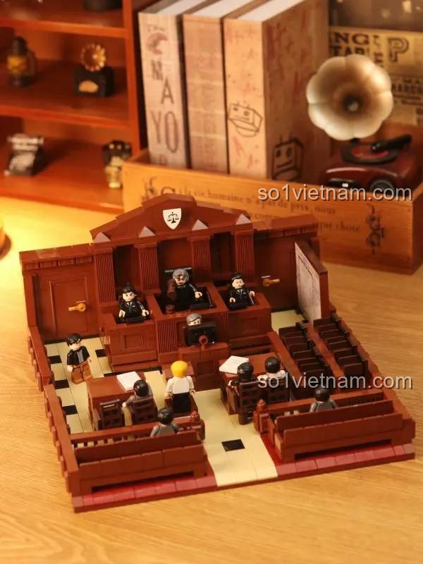Bộ lắp ghép Tòa án Pháp lý Houfa Education QJ5495 - Minifigures với các vai trò khác nhau