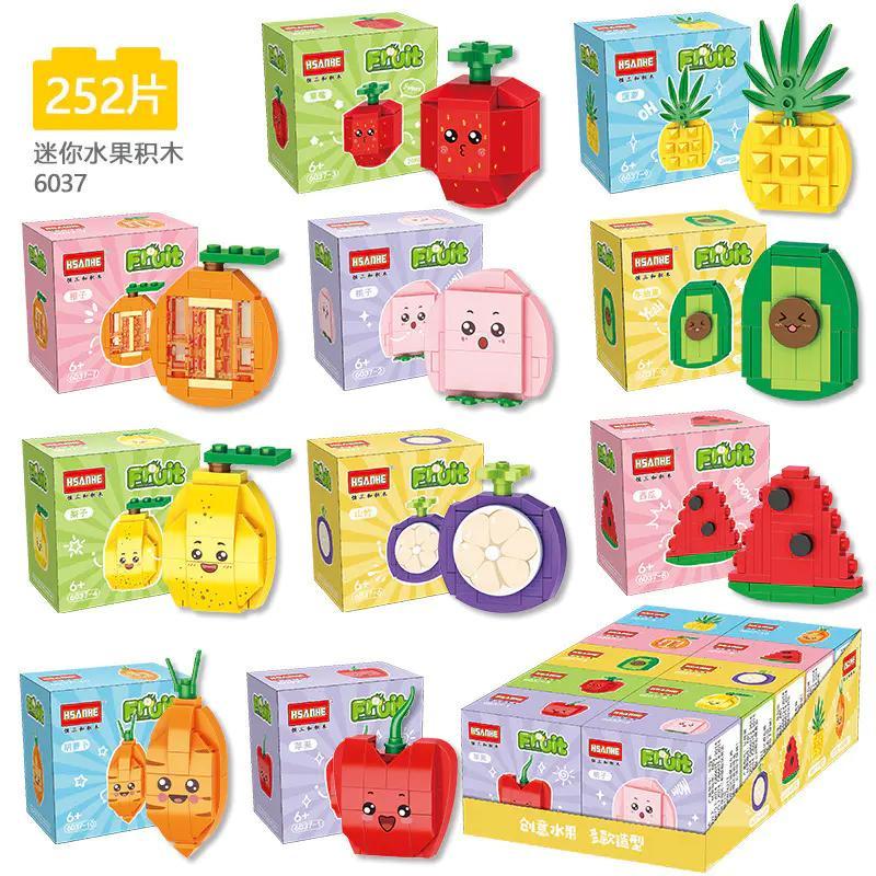 Bộ lắp ghép mini trái cây HSANHE CACO 6037 giá tốt, đồ chơi xếp hình trái cây cho bé gái 6 tuổi, phát triển tư duy sáng tạo, mô hình trái cây sắc màu