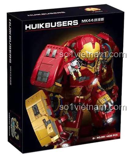 Hộp đồ chơi mô hình Giáp Hulkbuster 991, món quà giá rẻ cho bé trai mê siêu anh hùng Marvel.