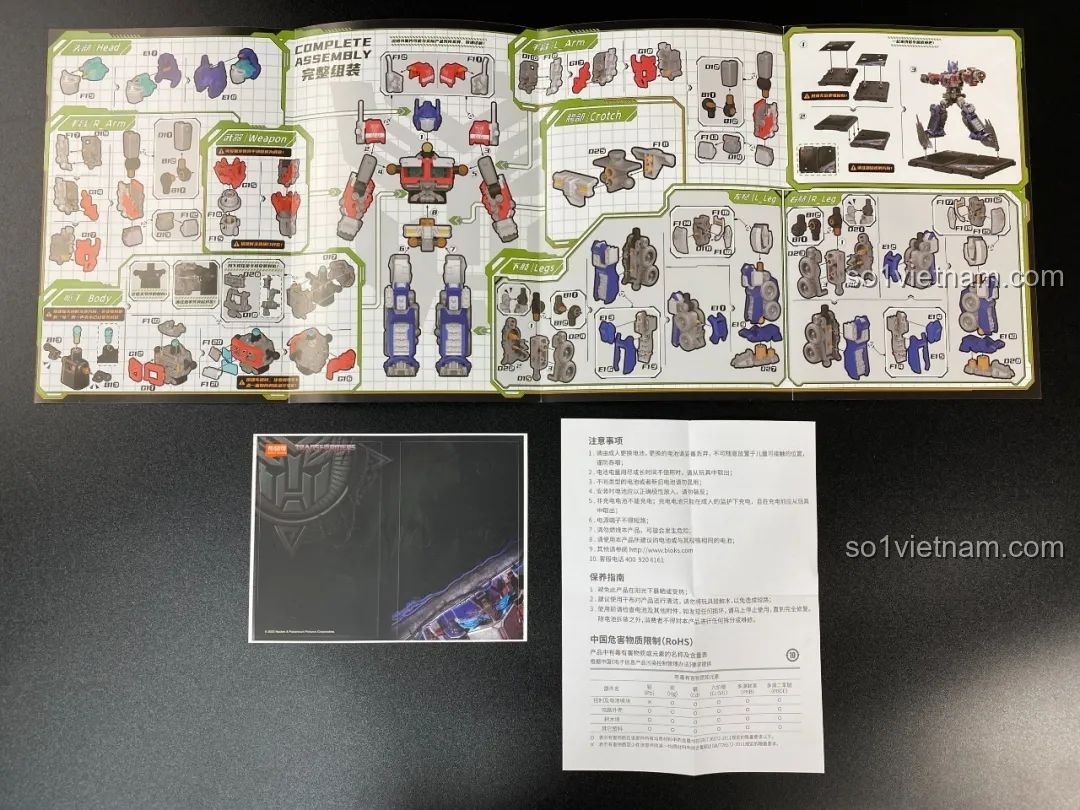 Trang hướng dẫn lắp ráp chi tiết các bộ phận của mô hình Transformers Blokees, được trình bày một cách trực quan và dễ hiểu.