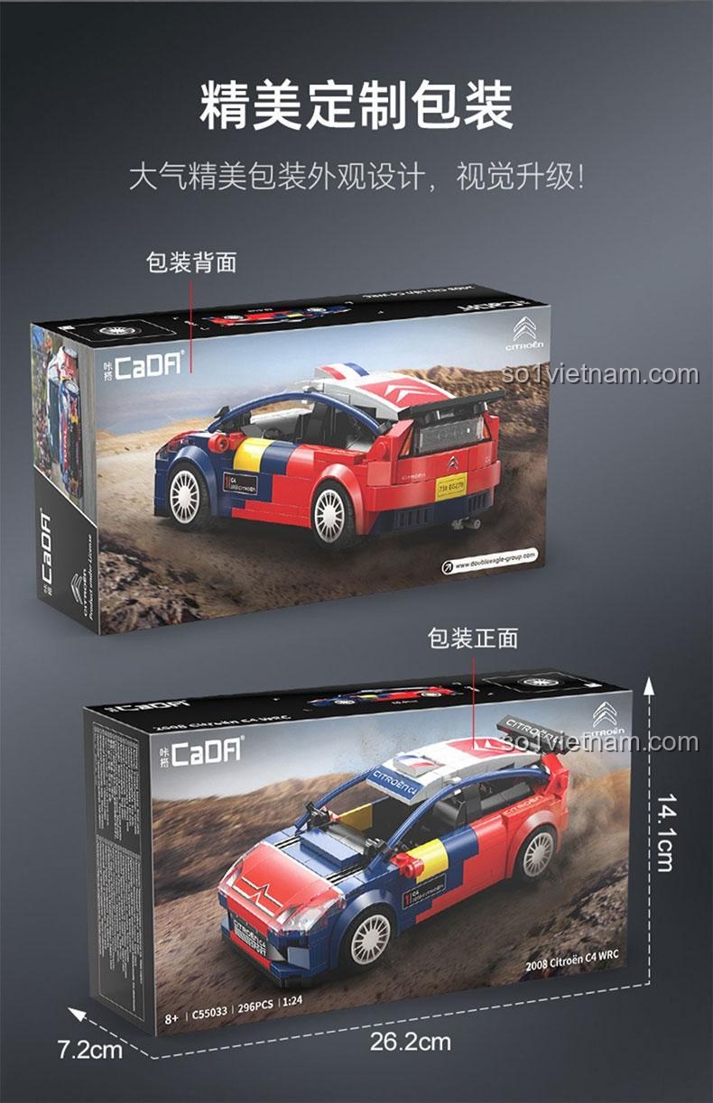 Hướng dẫn lắp ráp xe Citroen C4 WRC bộ CaDA C55033, đồ chơi lắp ráp xe đua