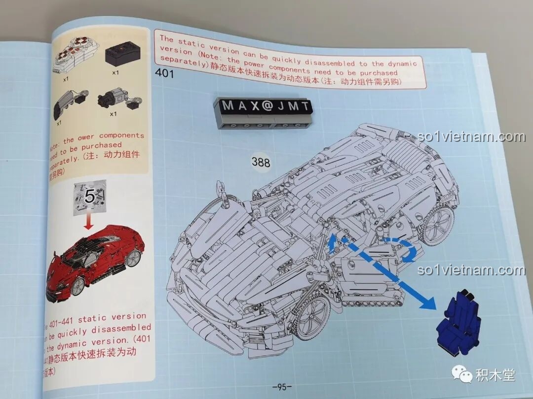 Phần cuối sách hướng dẫn cách nâng cấp lên phiên bản RC cho mô hình Siêu Xe Đua FP3.