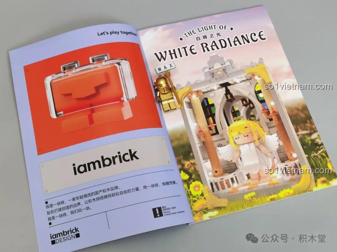 Các gói chi tiết bên trong hộp sản phẩm iambrick 30101 Thâm Uyên Kính: Bạch Hủy Chi Quang