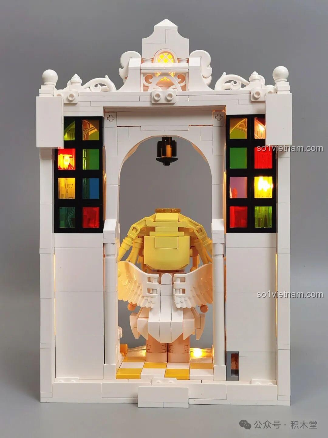 Mô hình iambrick 30101 Thâm Uyên Kính: Bạch Hủy Chi Quang với đèn LED sáng rực