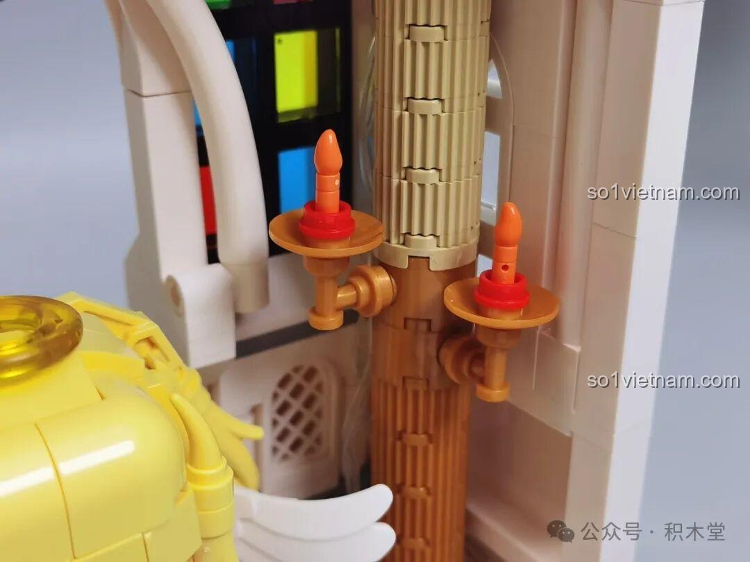 Mô hình iambrick 30101 Thâm Uyên Kính: Bạch Hủy Chi Quang với gương và đèn LED