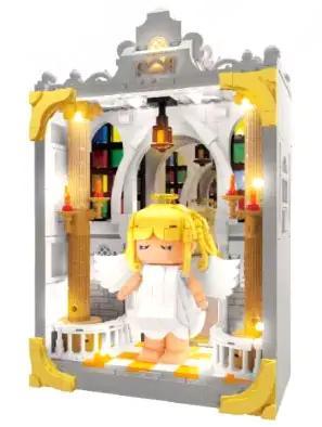 Mô hình lắp ghép iambrick 30101 Thâm Uyên Kính: Bạch Hủy Chi Quang với đèn LED lung linh và gương phản chiếu, phù hợp cho bé gái 8 tuổi