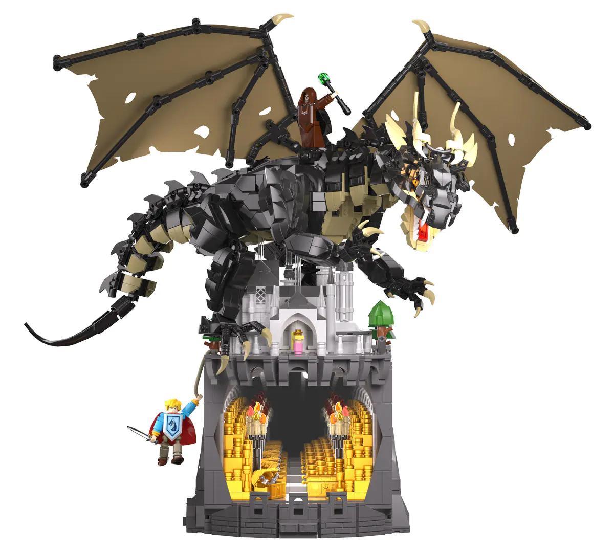 Bộ lắp ghép Rồng và Lâu đài Bí ẩn iambrick 30301, đồ chơi mô hình Rồng Thần cho con trai 14 tuổi, giá tốt